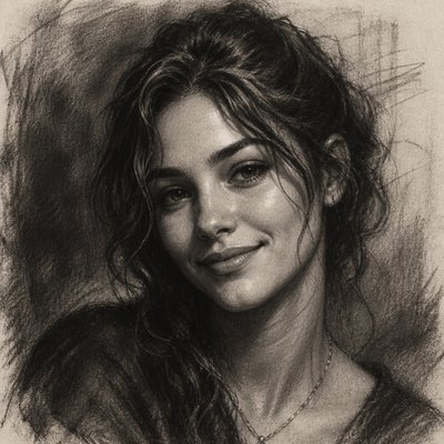 Charcoal Portrait Art Style profile picture example