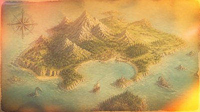 Nostalgiacore Aesthetic fantasy map example