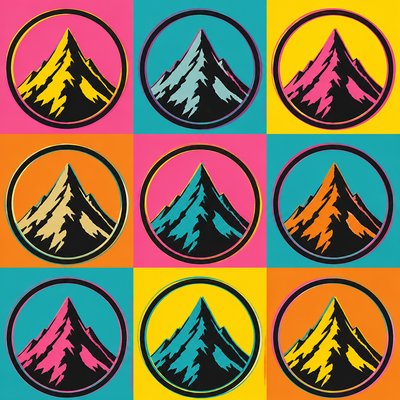 Celebrity Portrait Pop Art Style logo concept example