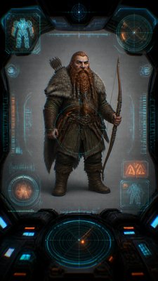 Mecha Pilot Interface View tabletop character portrait example