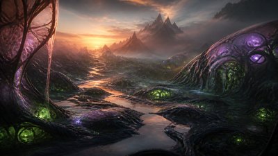 Biopunk Sci-Fi Art desktop wallpaper example