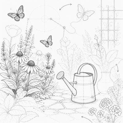 Participatory Contemporary Art Style coloring page example