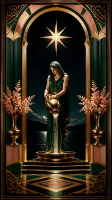 Hollywood Regency Interior Design tarot card example