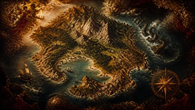 Baroque Art Style fantasy map example