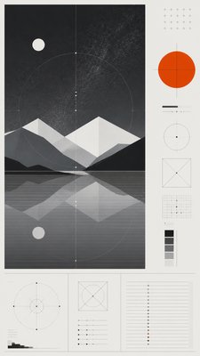 Conceptual Modern Art Style phone wallpaper example