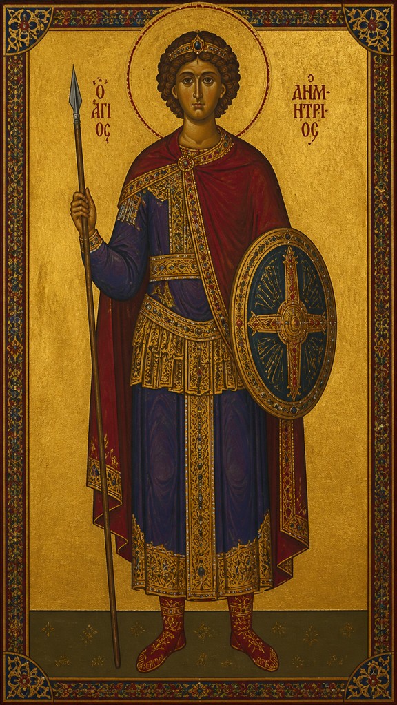 full-length portrait of an elegant figure — Byzantine Art Style