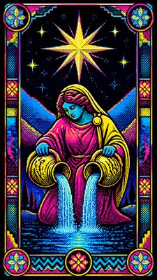 Digital Pop Art Style tarot card example