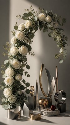 Modern Contemporary Jewelry Design wedding invitation example