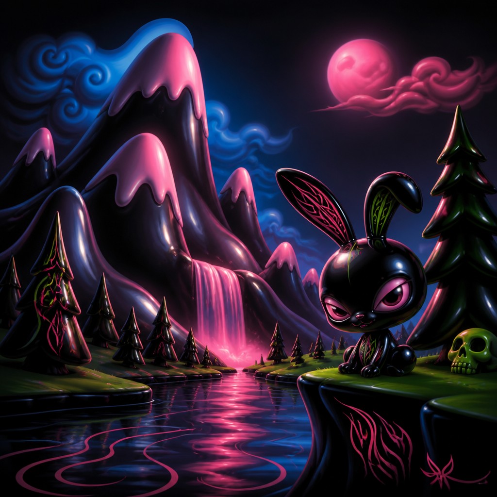 AI-generated interpretation of the Lowbrow & Pop Surrealism style