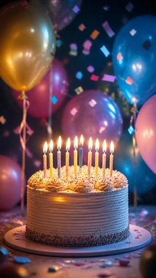 Digital Realism Art Style birthday card example