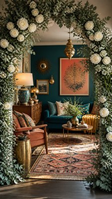 Eclectic Interior Design wedding invitation example