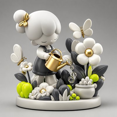 Art Toy Sculpture coloring page example