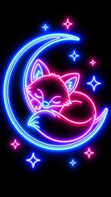 Neon Icon Design baby announcement example
