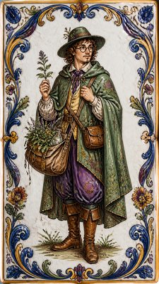 Majolica Ceramic Art Style character design example