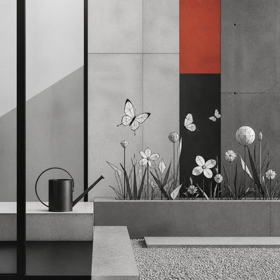 Minimalist Modern Art Style coloring page example