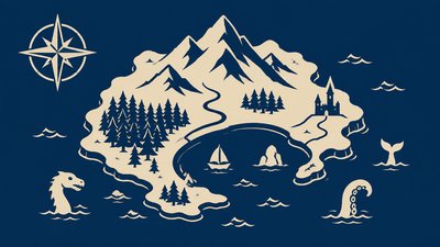 Duotone Icon Design fantasy map example