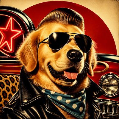 Rockabilly Aesthetic pet portrait example
