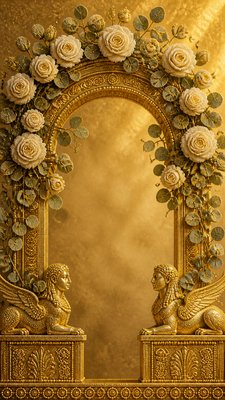 Etruscan Granulation Jewelry Style wedding invitation example