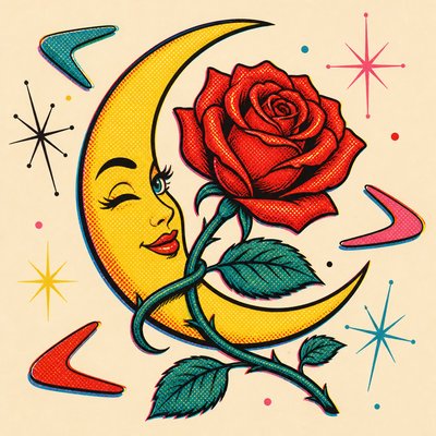 Retro Pop Art Style tattoo design example