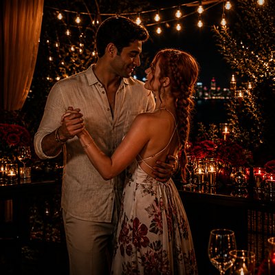 Night Luxe Aesthetic couple portrait example