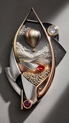 Modern Contemporary Jewelry Design greeting card example