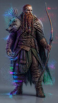 New Media Art Style tabletop character portrait example