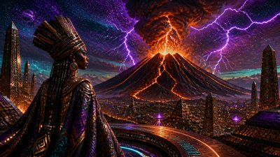 Afrofuturism Art Style YouTube thumbnail example