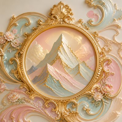 Rococo Classical Art Style logo concept example
