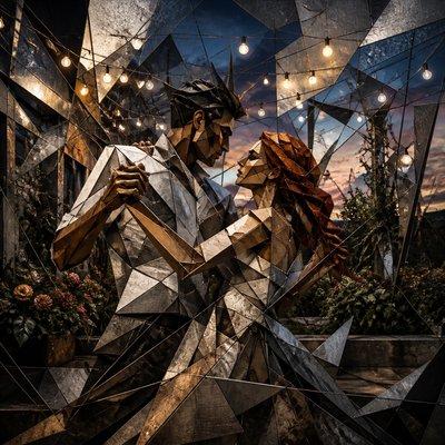 Deconstructivist Architecture couple portrait example