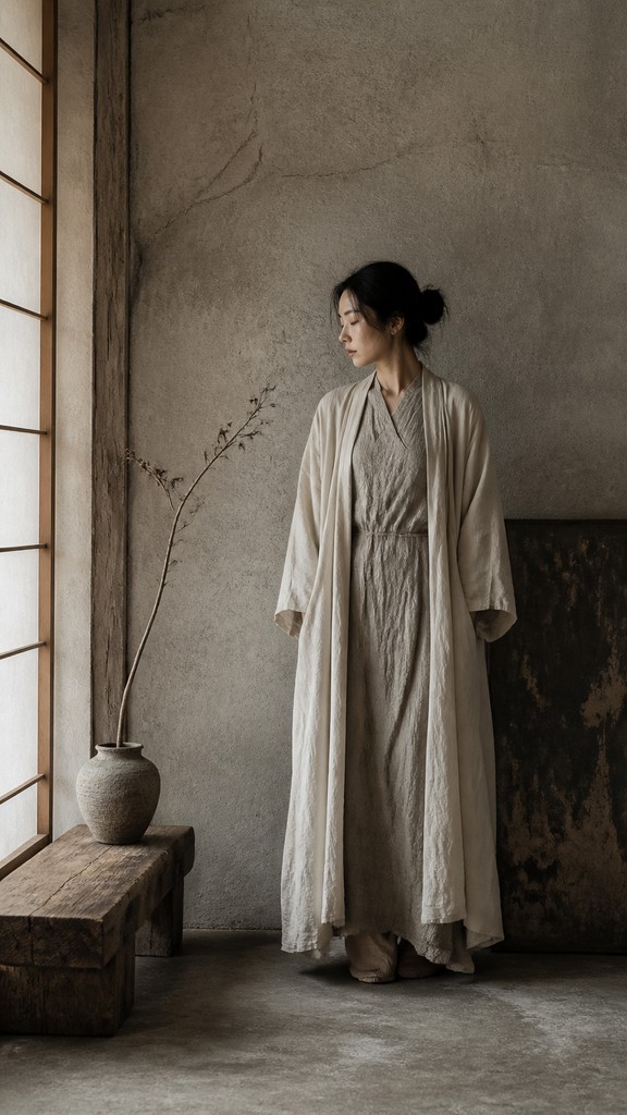 full-length portrait of an elegant figure — Wabi-Sabi Interior Design