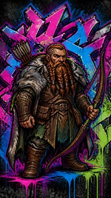Graffiti Art Style tabletop character portrait example