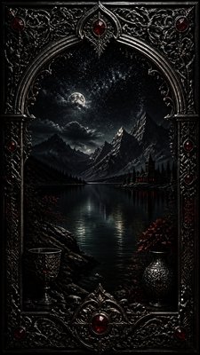 Gothic Jewelry Design phone wallpaper example