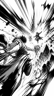 Shonen Battle Manga Art Style book cover example