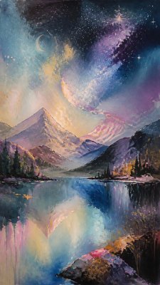 Lyrical Abstraction Art Style phone wallpaper example