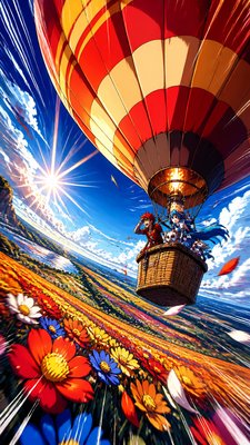 Shonen Action Anime Art Style greeting card example