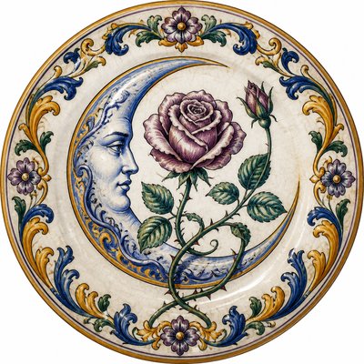 Majolica Ceramic Art Style tattoo design example