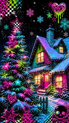 Scene Aesthetic Christmas card example