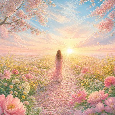 Bloomcore Aesthetic album cover example