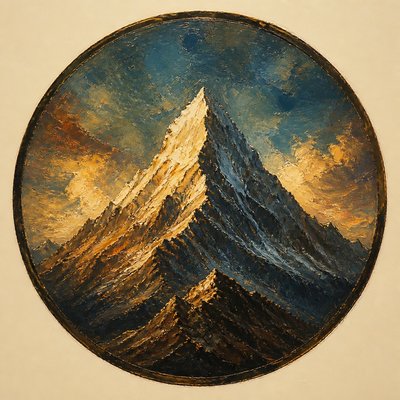 Oil Painting Art Style logo concept example