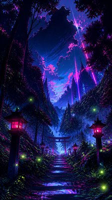 Cyberpunk Neon Anime Art Style book cover example