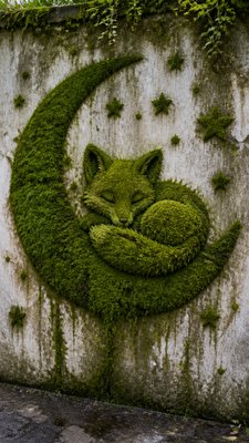 Moss Graffiti Street Art Style baby announcement example