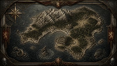 Knightcore Aesthetic fantasy map