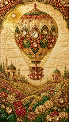 Mughal Jewelry Design greeting card example