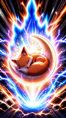 Shounen Power-Up Aura Portrait baby announcement example