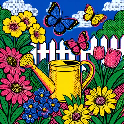 Pop Art Still Life Art Style coloring page example