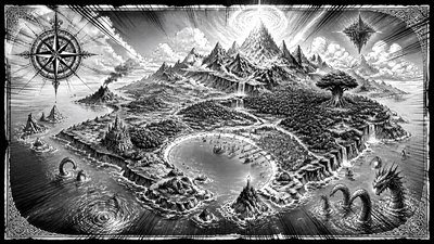 Fantasy Adventure Manga Art Style fantasy map example