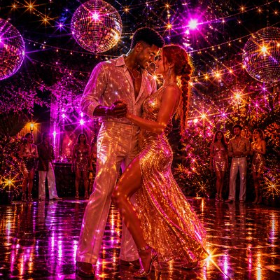 Disco Aesthetic couple portrait example