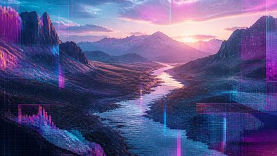Augmented Reality Contemporary Art Style desktop wallpaper example