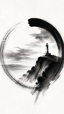 Zen Circle Minimalism Art Style poster example