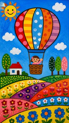 Naive Art Style greeting card example